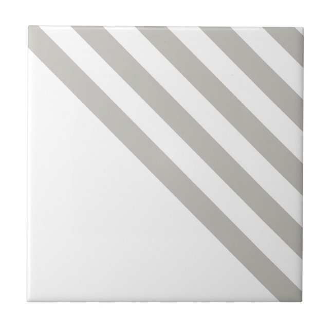 Ceramic Tile Grey & White Stripe Square (Frente)