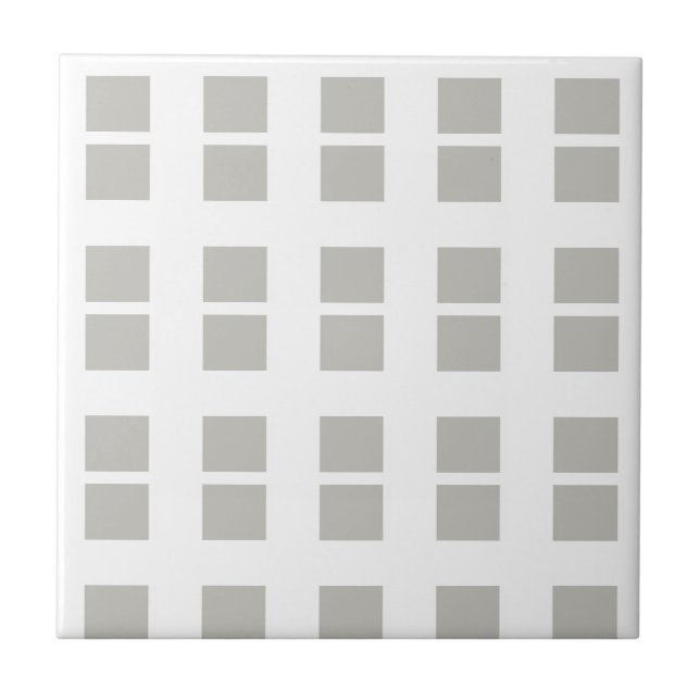 Ceramic Tile Grey & White Stripe Square (Frente)