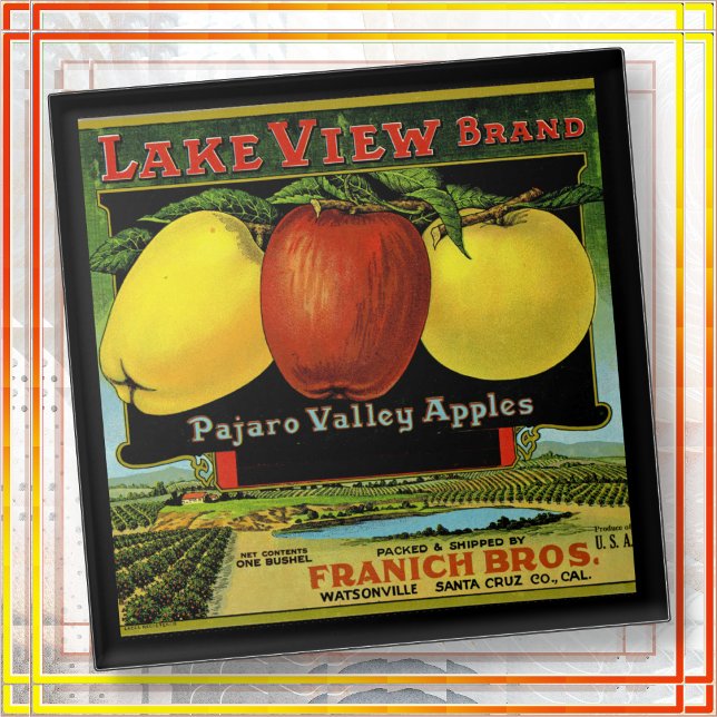 CERAMIC TILE - "Lake View" - Crate label (Criador carregado)