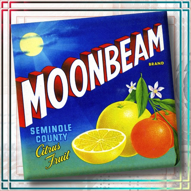 CERAMIC TILE - "Moonbeam Produce" - Crate Label  (Criador carregado)