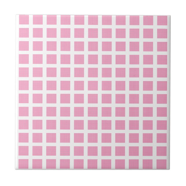 Ceramic Tile Pink Stripe Square (Frente)