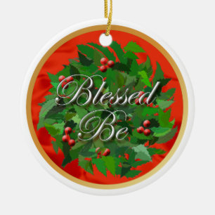 Cerâmica Abençoado seja ornamento de Yule