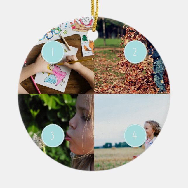 Cerâmica adicionar seu próprio ornamento de imagem personal (Frente)