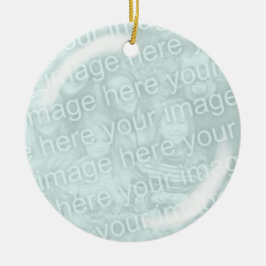 Cerâmica Adicione Seu Ornamento De Vidro De Foto