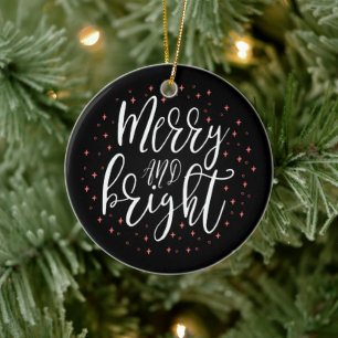 Cerâmica Alegre & Brilhante   Ornamento de Foto de Natal Mo