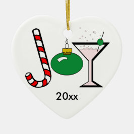 Cerâmica Alegria Verde Do Ornamento De Guarda De Natal