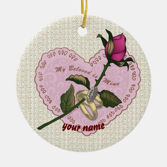 Cerâmica Amado ornamento de Rosa de Minas (Frente)