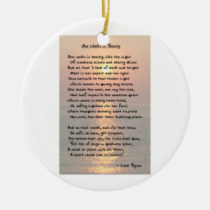 Cerâmica "Anda ornamento de Byron na beleza"