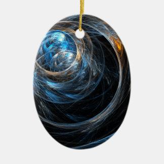 Cerâmica Ao redor do Mundo de Ornamento Oval de Arte Abstra