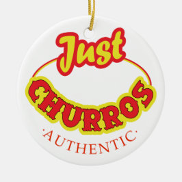 Cerâmica Apenas ornamento do logotipo de Churros