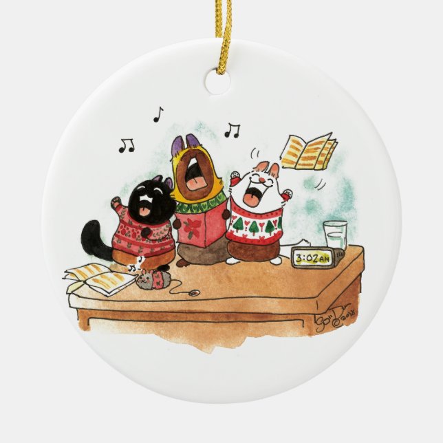 Cerâmica Aqui vem um ornamento de uivação (Frente)