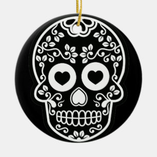 Cerâmica Arredondar de Ornamento do Vinho do Crânio Negro e