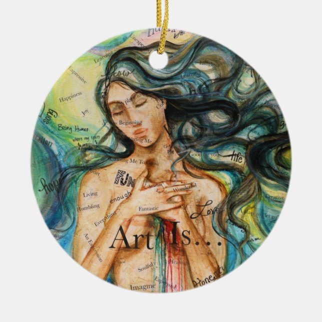 Cerâmica "Arte é..." Ornamento de arte (Frente)