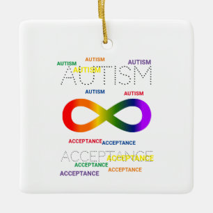 Cerâmica Autismo Aceitação de pontos infinitos Ornamento