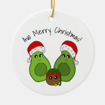 Avocado - Ornamento Bonito da Família Feliz de Nat