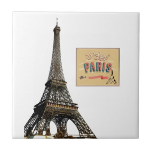 Cerâmica Azulejo Paris France Love