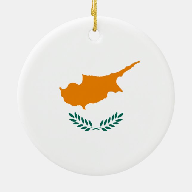 Cerâmica Bandeira da Ornamento de Chipre (Traseira)