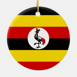 Cerâmica Bandeira do ornamento de Uganda