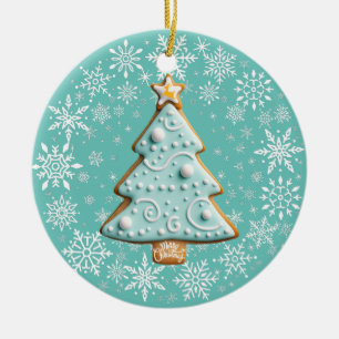 Cerâmica Biscoito Gingerpão, Ornamento de Árvore de Natal B