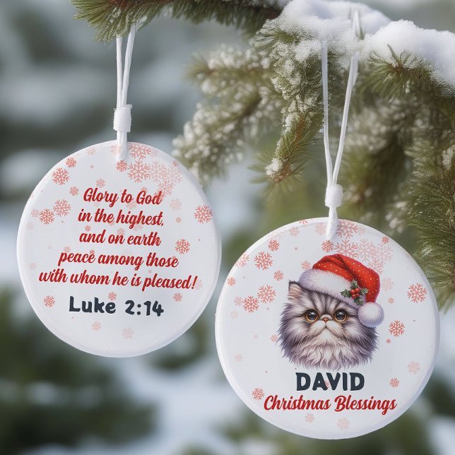 Cerâmica Boas Bênçãos de Natal, adorável ornamento de gato  (Criador carregado)