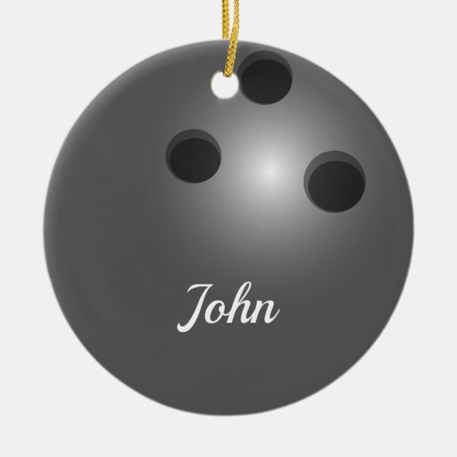 Cerâmica Bola de boliche com Ornamento Dupla Face (Frente)