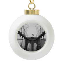 Natal preto e branco do ornamento da ponte de