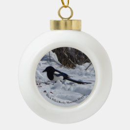 Cerâmica Bola Ornamento da Mágica de Montanha Rochosa Negro Bill
