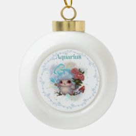Cerâmica Bola Ornamento Frame do Floco de Neve Aquário Elemental