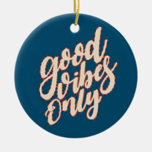 Cerâmica Bons Vibes Apenas Dia de os namorados   Ornamento