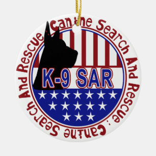 CERÂMICA BUSCA E SALVAMENTO DO ORNAMENTO DE K-9 SAR