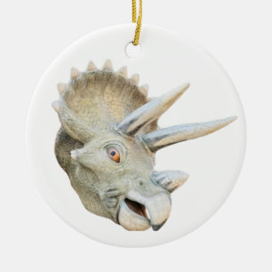 Cerâmica Cabeça De Dinossauro, Ornamento Redondo