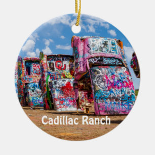Cerâmica Cadillac Ranch, Texas, ornamento de 2 lados