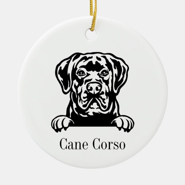 Cerâmica Cane Corso - ornamento de cães (Frente)