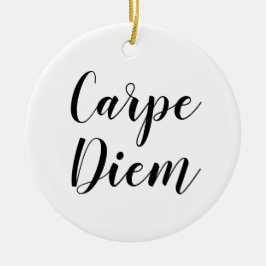 Cerâmica Carpe Diem | Ornamento de Cotação SLogan Inspiraci
