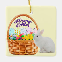 Cesta de páscoa e Ornamento de Coelho