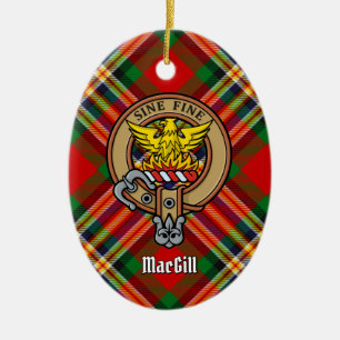 Cerâmica Clan MacGill Crest sobre o ornamento cerâmico de T