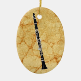 Cerâmica Clarinete no ornamento oval de mármore do pendente
