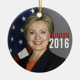 Cerâmica Clinton 2016 Ornamento de Árvore de Natal