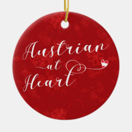 Cerâmica Coração Austríaco, Ornamento de Árvore de Natal
