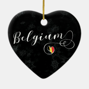 Cerâmica Coração de Bélgica, ornamento da árvore de Nat