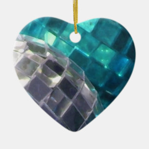 Cerâmica Coração de ornamento detalhado Blue Baubles