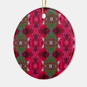 Cerâmica Cores de Natal Ornamento do Círculo Caleidoscópio