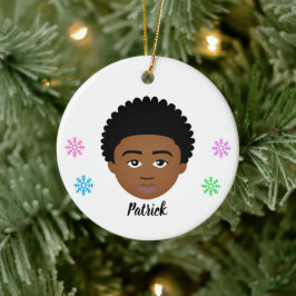 Cerâmica Crianças Personalizadas Ornamento Cerâmico de Cabe