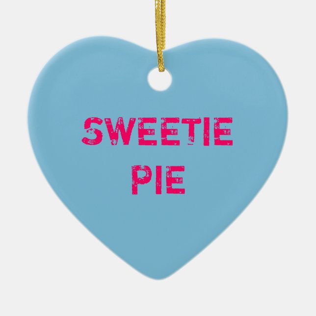 Cerâmica Crie seu próprio ornamento cardíaco de conversação (Frente)