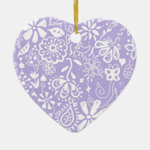 Cerâmica Decoração bonito do ornamento de Purple Heart
