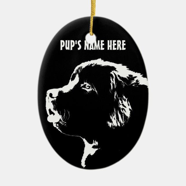 Cerâmica Decoração Personalizada de Cão em Ornamento de Ter (Frente)