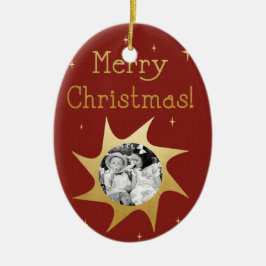 Cerâmica Desejos de Natal brilhantes - ornamento