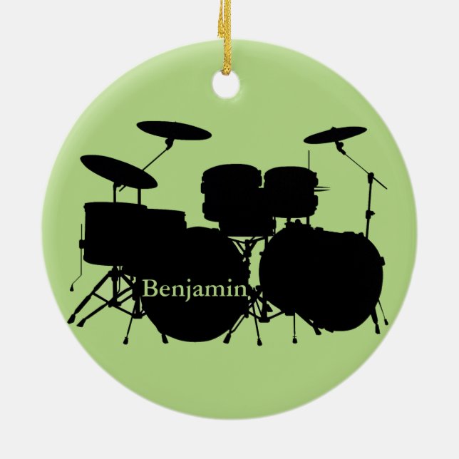 Cerâmica Desenho de ornamento de bateria de baterista (Traseira)