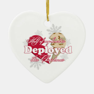 Cerâmica Distribuiu este ornamento de ChristmasHeartHalf