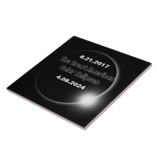 Cerâmica do Eclipse Solar com Datas Duplas de 2024